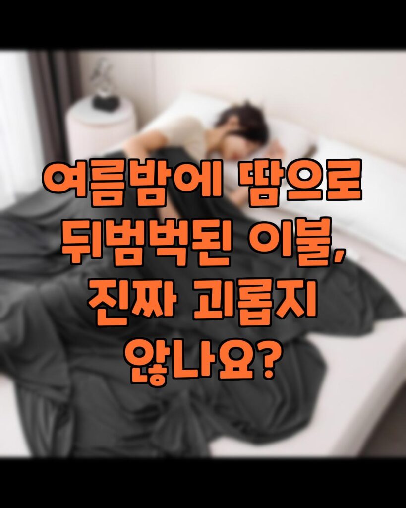 가성비 최고의 여름 냉감 홑이불 추천